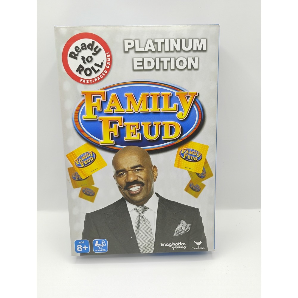Cardinal Family Feud Board Game Unisex Blue New Platinum Edition Ready to Roll